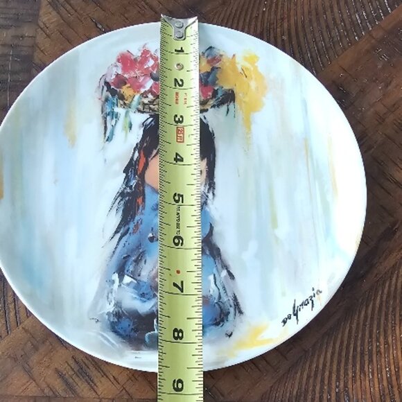 Ettorie "Ted" De Grazia 1988 8.75" Plate Crowning Glory Children of the Sun - Picture 2 of 3